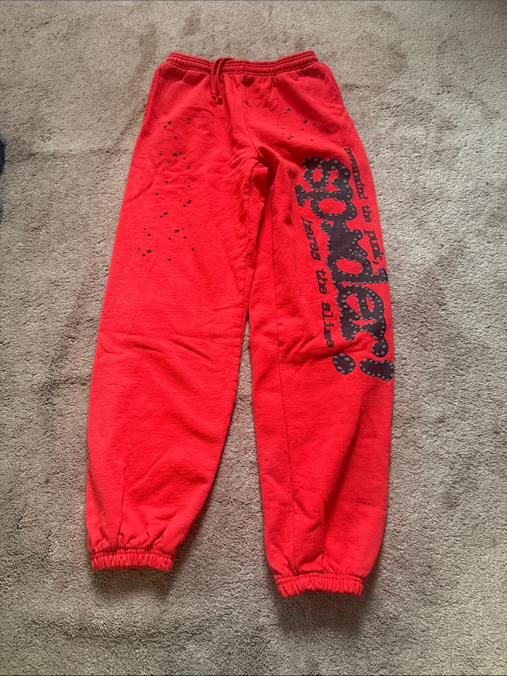 Red sp5der sweatpants